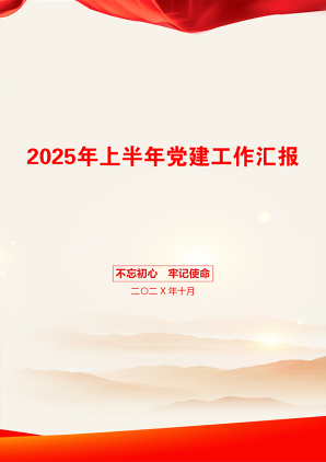 2025年上半年党建工作汇报