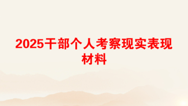 2025个人年度现实表现材料