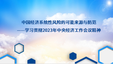 2024学习贯彻经济工作会议精神解读模板_中国经济系统性风险的可能来源与防范党课ppt模板