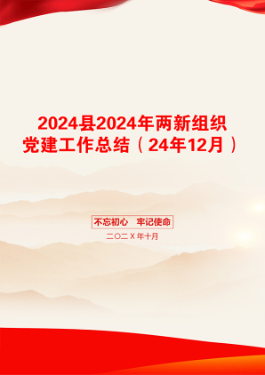 2024县2024年两新组织党建工作总结（24年12月）