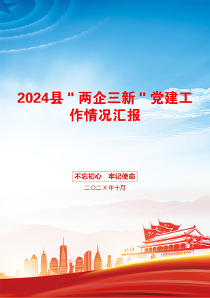 2024县＂两企三新＂党建工作情况汇报