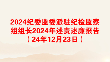 2025纪检干部述责述廉内容