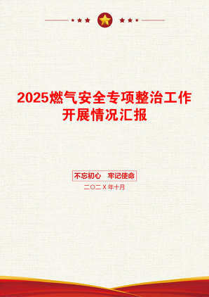 2025燃气安全专项整治工作开展情况汇报