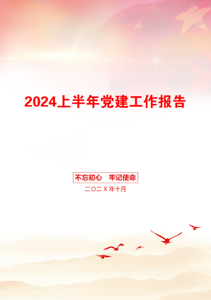 2024上半年党建工作报告