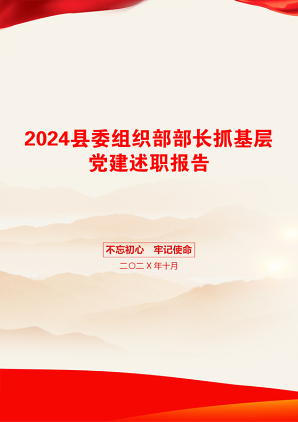 2024县委组织部部长抓基层党建述职报告