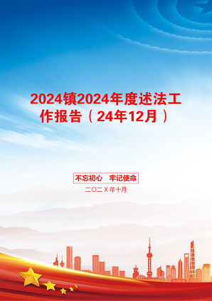 2024镇2024年度述法工作报告（24年12月）