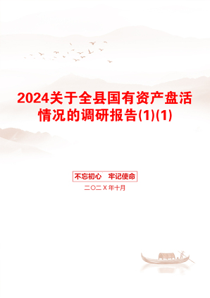 2024关于全县国有资产盘活情况的调研报告(1)(1)