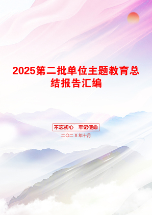 2025第二批单位主题教育总结报告汇编