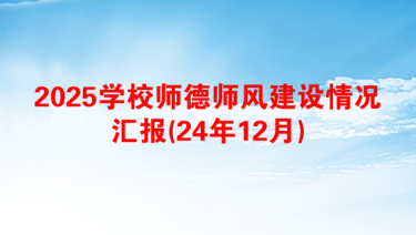 2025师德师风规章制度说明报告