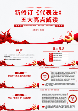 新修订《代表法》五大亮点解读PPT法律法规专题课件